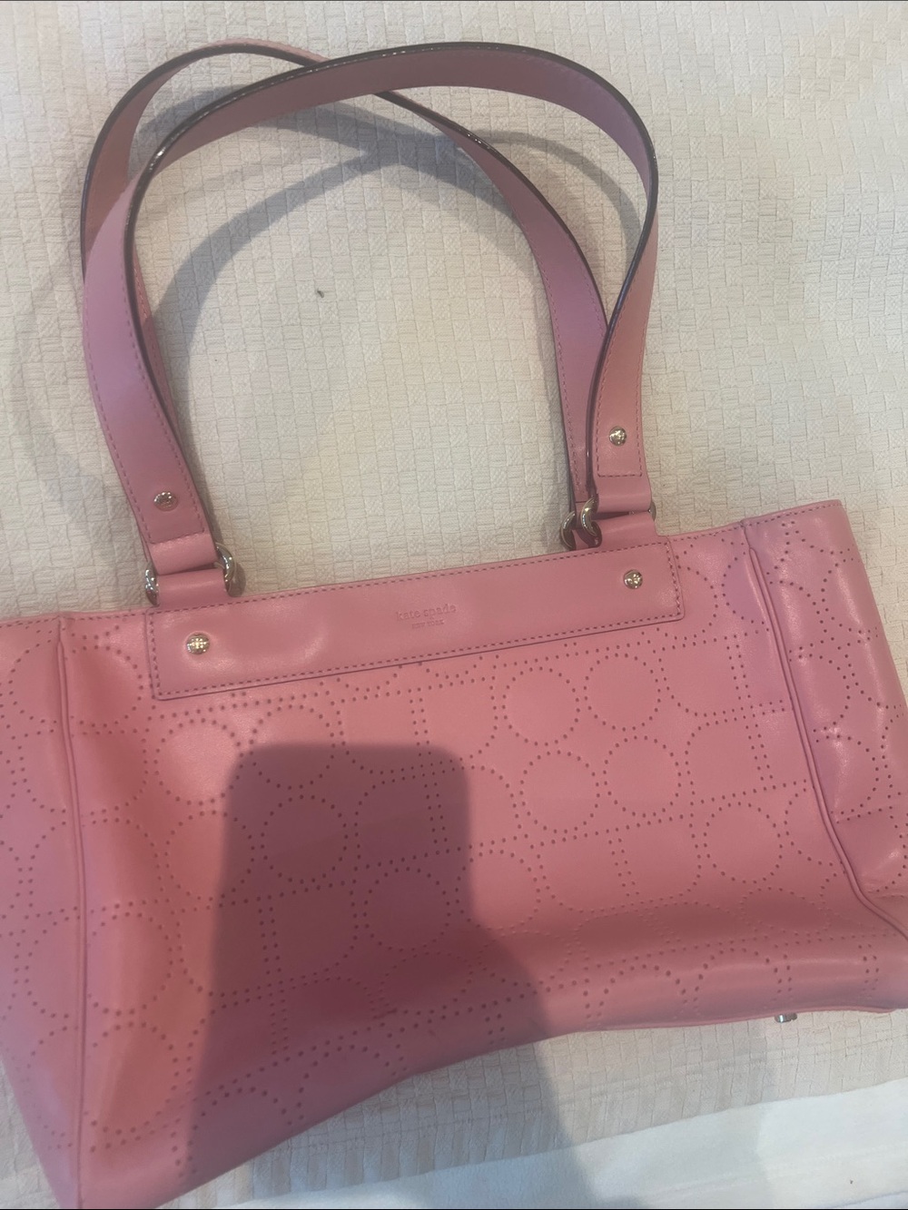 kate spade Pink Perforated Circle-Pattern Tote